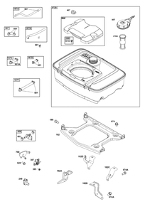Fuel Supply Group Diagram and Parts List for 305447-0335-F1 200000 - 399999 Briggs and Stratton Engine